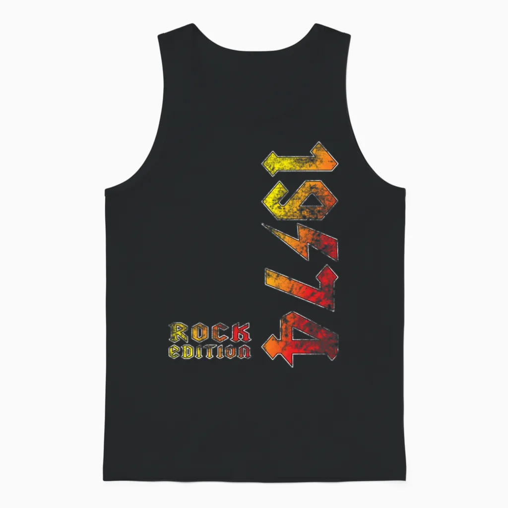 Geburtstag Rock Edition 1974 Unisex Tank Top in Black