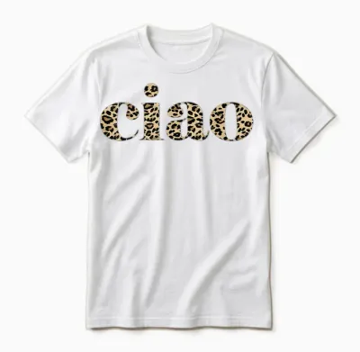 Ciao Zeichnung Unisex T-Shirt - White