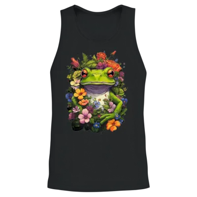 Aesthetic Frog Frogs for a Frog Lover Unisex Tank Top - Black