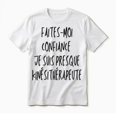 Future Kiné Humor Massage Physiotherapy Super Kinesitherapy Student T-Shirt, White, S Unisex T-Shirt - White