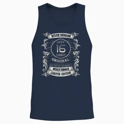 Bester Ehemann Seit 16 Jahren Hochzeitstag Saphierhochzeit Unisex Tank Top - Navy
