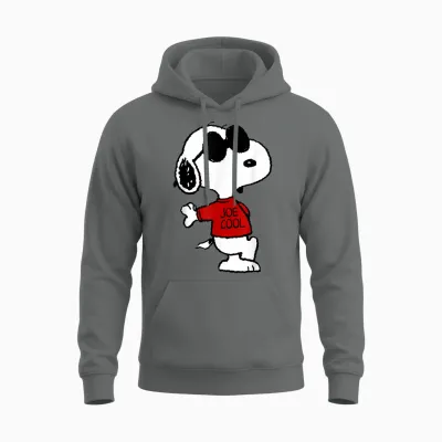 Peanuts Snoopy Joe Cool Old School Comic Geek 80er 90er Retro Unisex Hoodie - Graphite Heather