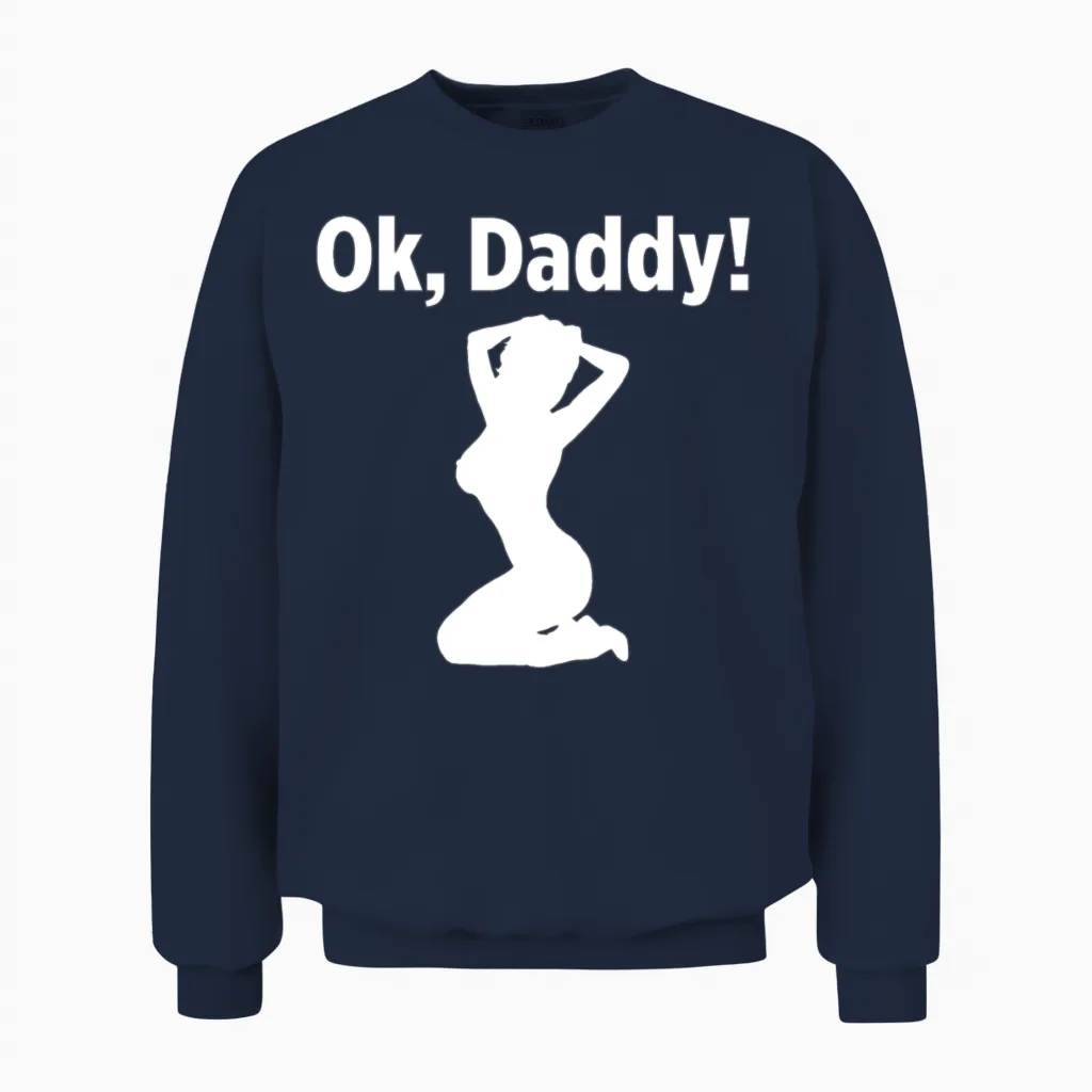Kinky Slave Wife Bdsm Fetish Daddy Unisex Sweatshirt in Navy