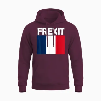 Frexit Retrait De La France De L'union Européenne Anti Eu Unisex Hoodie - Maroon