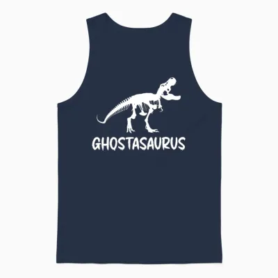 Ghostasaurus Funny Halloween Unisex Tank Top - Navy