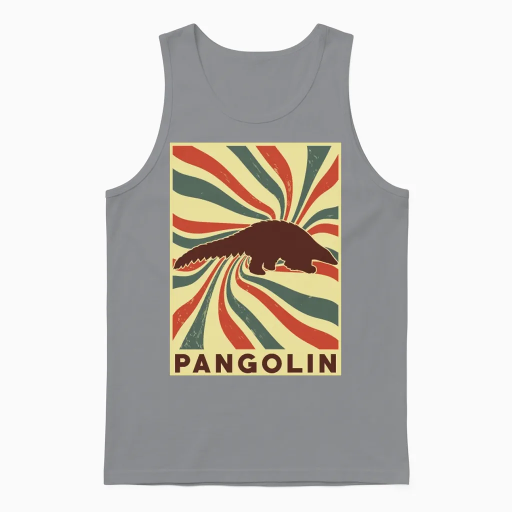 Pangolin Retro Vintage Unisex Tank Top in Sport Grey
