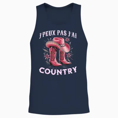 Women's Country Humour Dance Country Western Unisex Tank Top - Navy