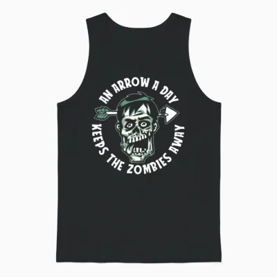 Zombie Funny Unisex Tank Top - Black