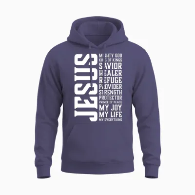 Jesus Is My Everything Cool Christian Clothing Unisex Hoodie - Heather Sport Dark Navy