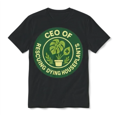 Ceo of Rescuing Dying Houseplants | Plant Love Unisex T-Shirt - Black