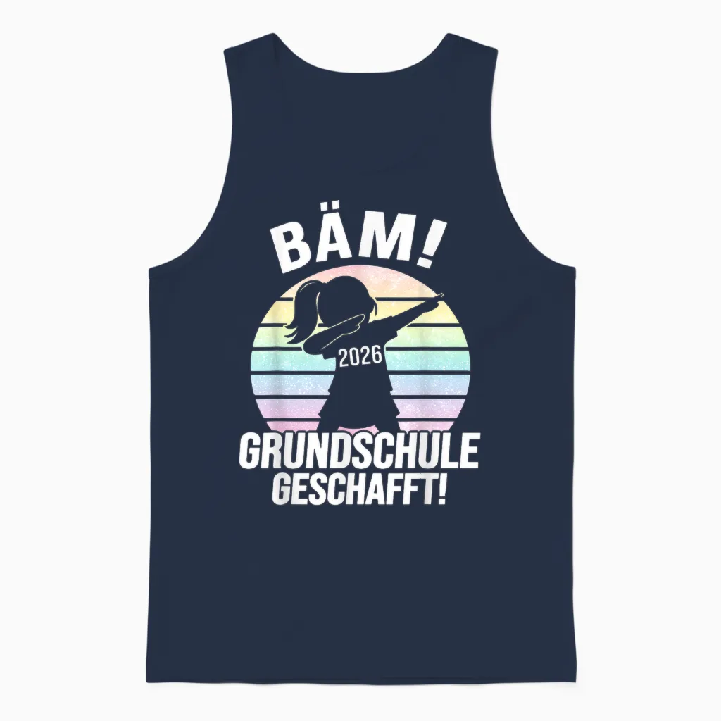 Bäm Grundschule Geschafft Grundschule Abschluss 2026 Unisex Tank Top in Navy