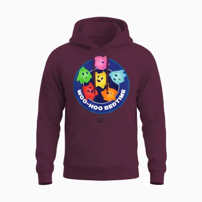 The Super Mario Galaxy Movie Lumas Woo-Hoo Bedtime Unisex Hoodie - Maroon