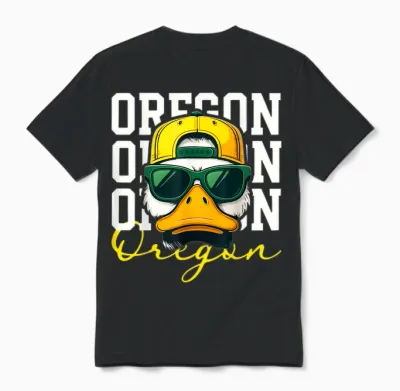 Retro Cool Oregon Classic Apparel for Men Women Kid Boy Girl Unisex T-Shirt - Black