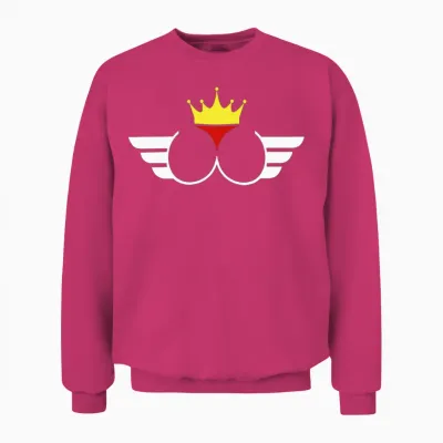 Funny Crown Butt Unisex Sweatshirt - Heliconia