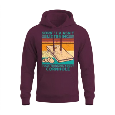 Funny Cornhole Unisex Hoodie - Maroon