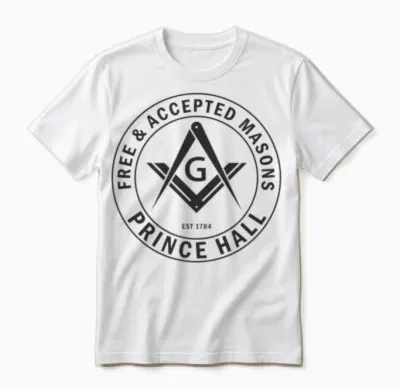 Masonic Prince Hall F & Am Masons Stealth Freemaso Unisex T-Shirt - White