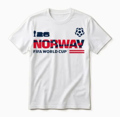 Fifa World Cup26 Qualifier Norway Unisex T-Shirt in White