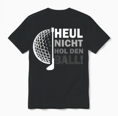 Witziges Golfspieler Golf Golfball Golfschläger Unisex T-Shirt - Black