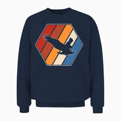Eagle Retro Unisex Sweatshirt - Navy