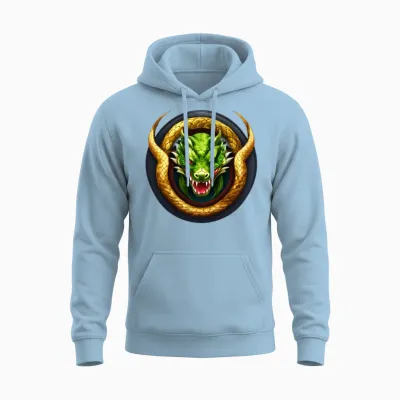 - Premium Vector Art for Clothing Unisex Hoodie - Light Blue
