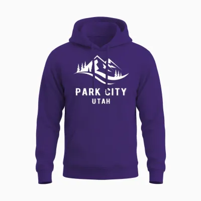 Park City Utah Mountains Souvenir Memorabilia Wint Unisex Hoodie - Purple