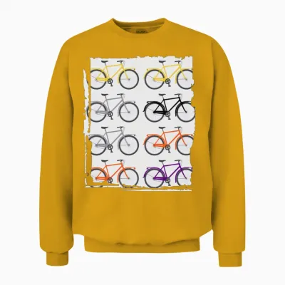 Vintage Retro Bicycles Unisex Sweatshirt - Gold