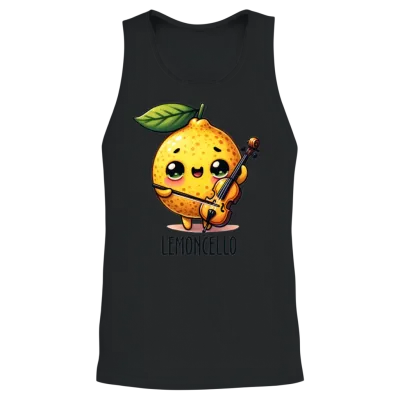 Funny Lemon Funny Cello Funny Lemoncello Unisex Tank Top - Black