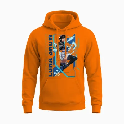 Marvel Rivals Gamerverse Super Hero Pvp Luna Snow Unisex Hoodie - Safety Orange