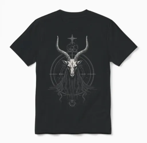 Satanic Goat Baphomet Farm & Country Gift Unisex T-Shirt in Black