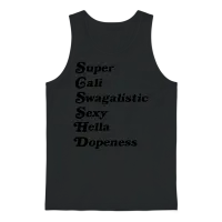 Super Cali Swagalistic Unisex Tank Top - Black – 1
