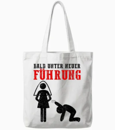 Jga Shirt Bald Unter Neuer Führung Mit Braut & Bräutigam Tote Bags - White