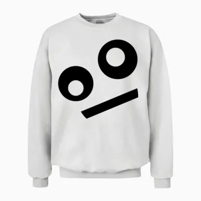 Funny Face Unisex Sweatshirt - White
