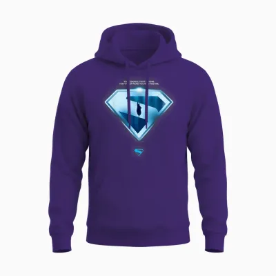 Superman (2025) Your Choices Shield T-Shirt, Black, S Unisex Hoodie - Purple