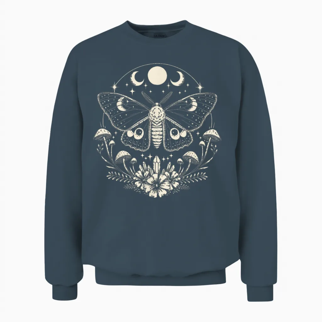 Butterfly Grunge Fairycore Therian Cute Mottenästhetik Y2k Unisex Sweatshirt in Dark Heather