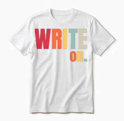 Write on Poets Authors Novelist Gifts for Writer Unisex T-Shirt - White