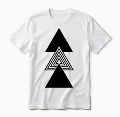 Abstract Triangle Tattoo Unisex T-Shirt - White
