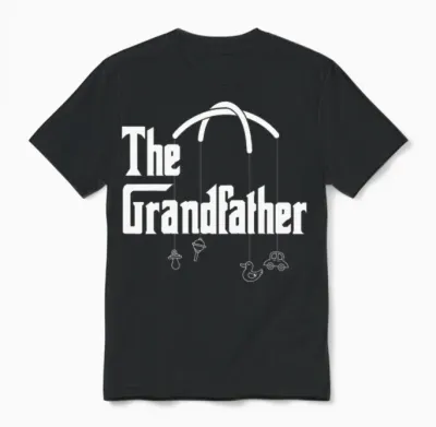 Grandfather Quote Funny Design for Grandpas Unisex T-Shirt - Black