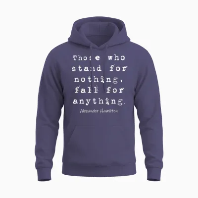 Alexander Hamilton - Famous Inspirational Quote Design Unisex Hoodie - Heather Sport Dark Navy