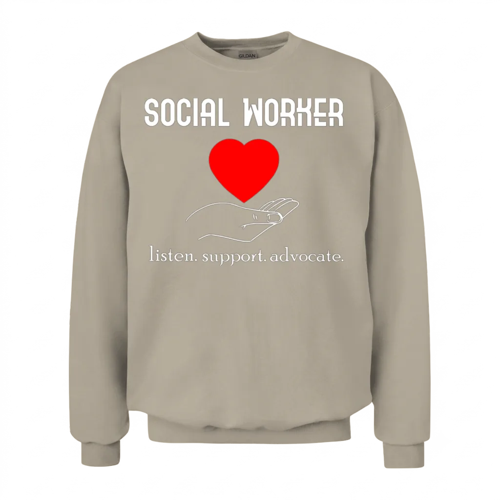 Womens Social Worker Product Graduation Social Unisex Sweatshirt - Sand