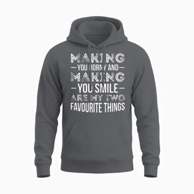Horny Kinky Adult Quotes Dirty Jokes Funny Gift Unisex Hoodie - Charcoal