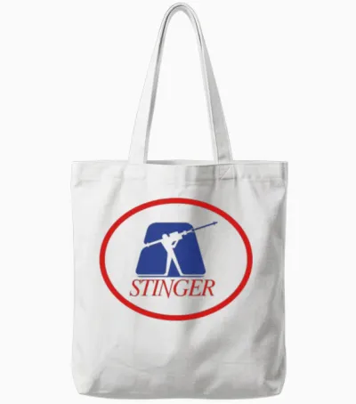 Vintage Stinger Logo Tote Bags - White
