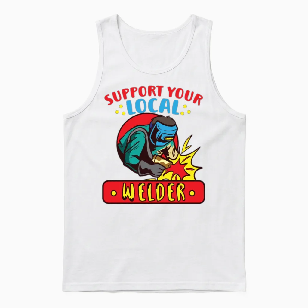 Welder Funny Funny Welding Gift Unisex Tank Top in White
