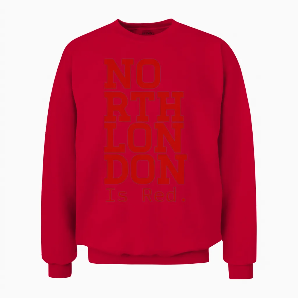 North London Unisex Sweatshirt in Red