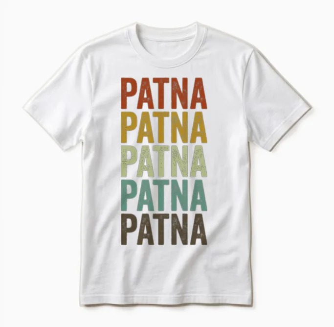 Patna India Retro Vintage Unisex T-Shirt - White