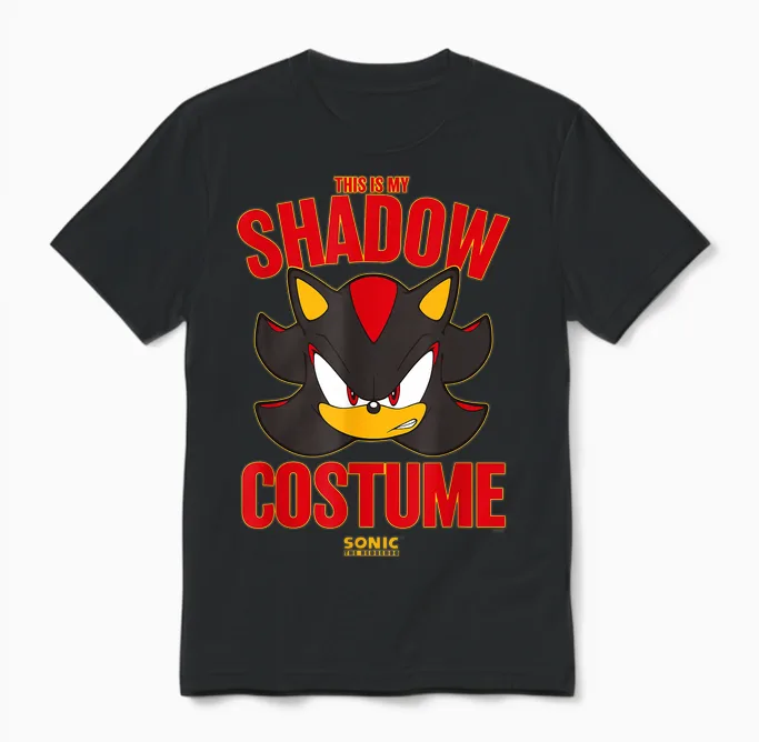 Sonic the Hedgehog Halloween This Is My Shadow Costume Unisex T-Shirt in Black