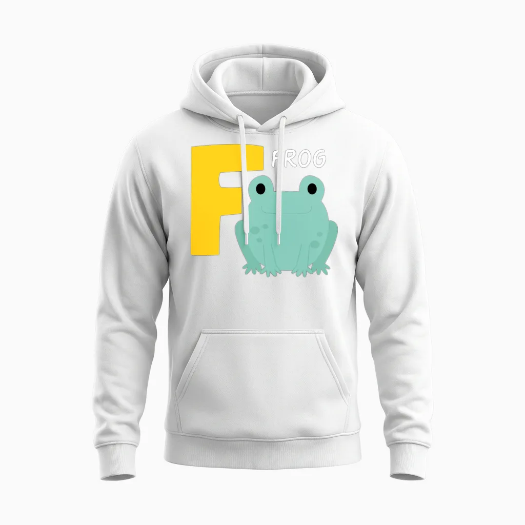 Frog Alphabet Funny - Reptiles & Exotics Unisex Hoodie in White