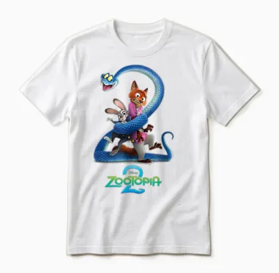 Disney Zootopia 2 Funny Group Shot Movie Unisex T-Shirt - White