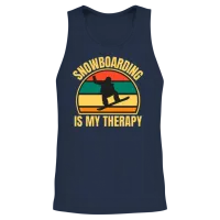 Retro Snowboard Unisex Tank Top - Navy – 2