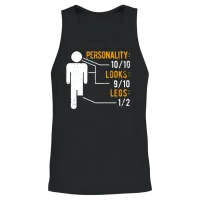Funny Amputee Design Unisex Tank Top - Black – 2