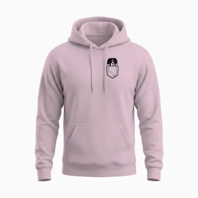 Fake Pocket - Berner Sennen Hund Welpe Unisex Hoodie - Light Pink